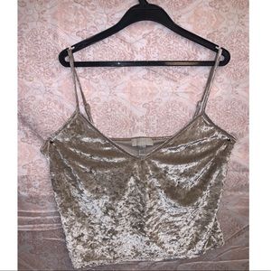 Forever 21 Plus Cream Velour Top